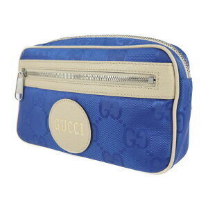 Gucci the blue belt Off leather one shoulder pouch body Beige Grid Tan waist bag